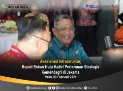 Akselerasi Infrastruktur, Bupati Rokan Hulu Hadiri Pertemuan Strategis Kemendagri di Jakarta